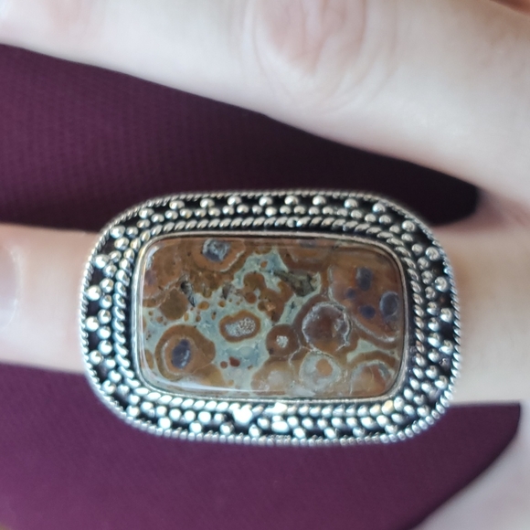 New Asteroid Jasper Silver Ring. - Picture 9 of 12